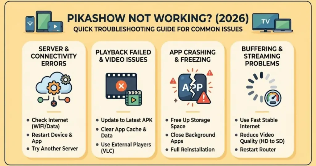 Pikashow Not Working on Android, TV or PC – Complete Solution