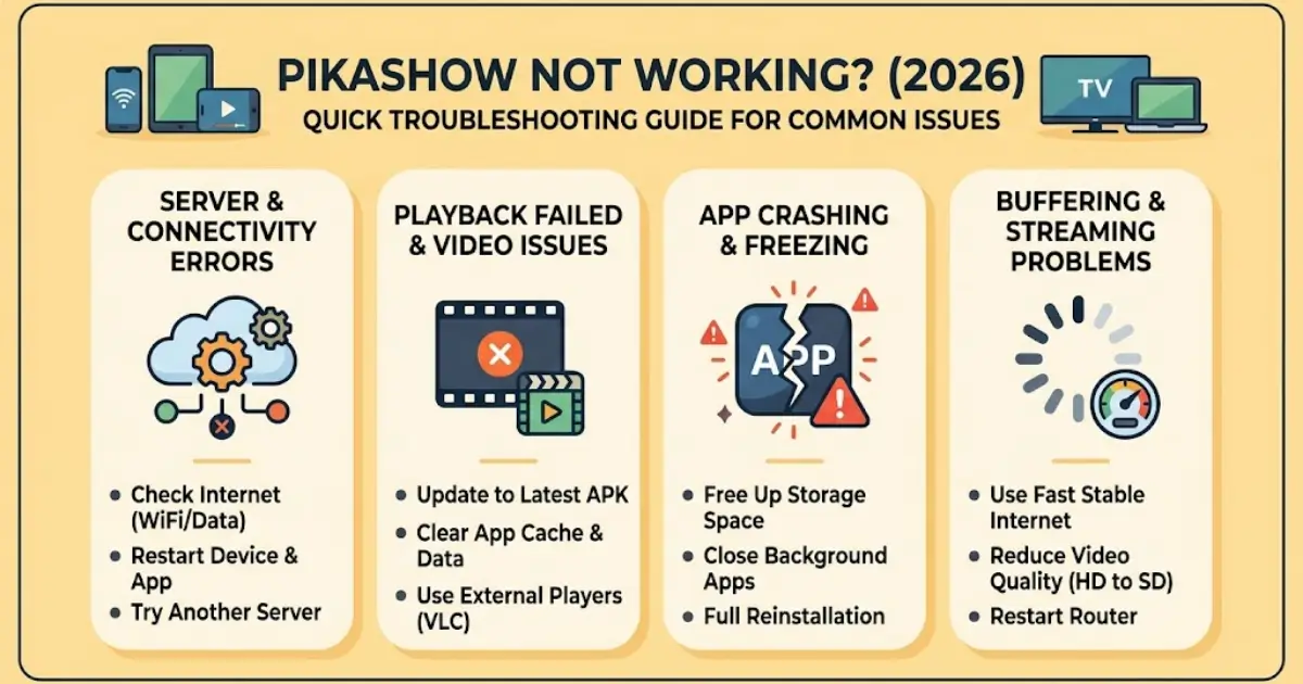 Pikashow Not Working on Android, TV or PC – Complete Solution
